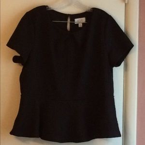 Black Peplum Top